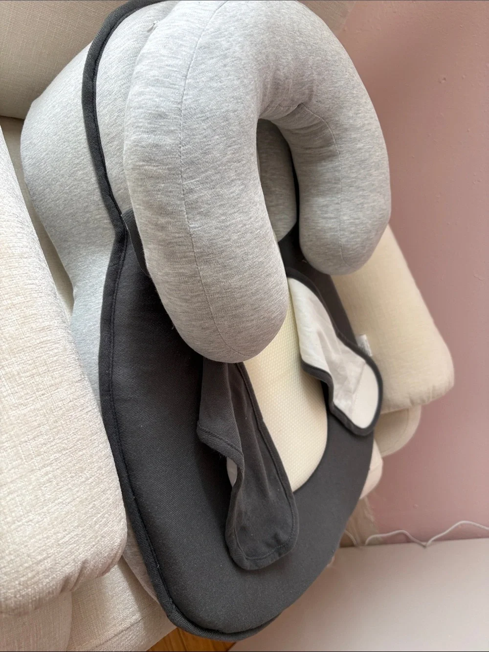 Gray Baby Head Support and Seat Insert for Kids Accessories